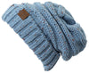C.C. Oversized Slouchy Fit Cable Knit Beanie - Confetti