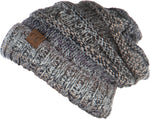 C.C. Oversized Slouchy Fit Cable Knit Beanie - Confetti