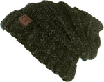 C.C. Oversized Slouchy Fit Cable Knit Beanie - Chenille
