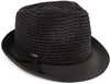 C.C Short Brim Fedora - Black with Black Rope