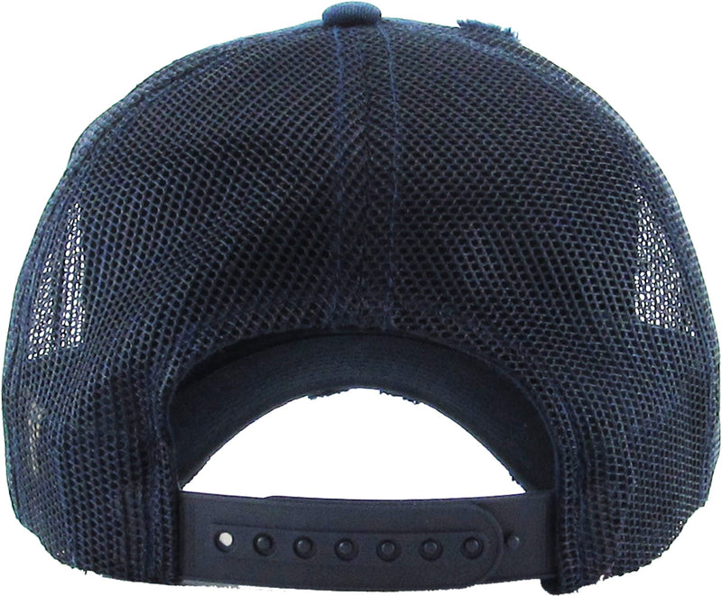 Distressed Trucker Hat - Navy