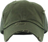 Distressed Trucker Hat - Olive