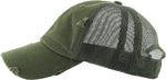 Distressed Trucker Hat - Olive