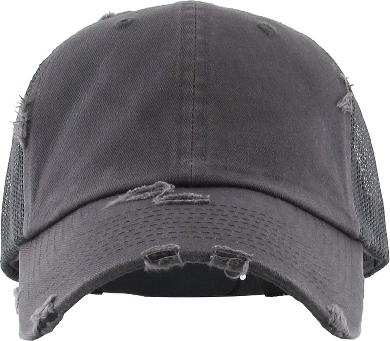 Distressed Trucker Hat - Grey