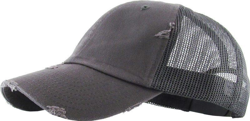 Distressed Trucker Hat - Grey