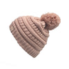 C.C. Kid's Classic Fit Cable Knit Beanie W/ Pom - Solid Colors