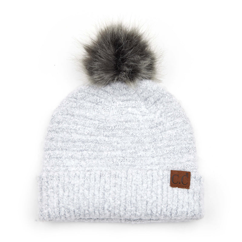 C.C. Super Soft Knit Boucle Pom Beanie