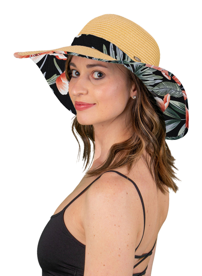 Fabric Brim Sun Hat