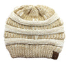 C.C. Classic Fit Cable Knit Beanie - Metallic