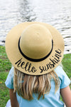 C.C Girls Embroidered Sun Hat - Hello Sunshine (Natural)