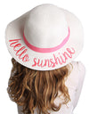 C.C Girls Embroidered Sun Hat - Hello Sunshine (White)