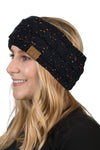 C.C. Cable Knit Lined Winter Headband - Confetti