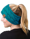C.C. Cable Knit Lined Winter Headband - Solid Colors