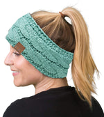 C.C. Cable Knit Lined Winter Headband - Solid Colors