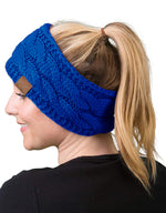C.C. Cable Knit Lined Winter Headband - Solid Colors