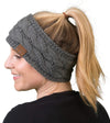C.C. Cable Knit Lined Winter Headband - Solid Colors