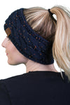 C.C. Cable Knit Lined Winter Headband - Confetti