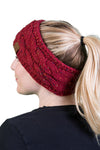 C.C. Cable Knit Lined Winter Headband - Confetti