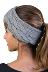C.C. Cable Knit Lined Winter Headband - Confetti