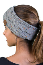 C.C. Cable Knit Lined Winter Headband - Confetti