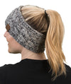 C.C. Cable Knit Lined Winter Headband - 4 Tone