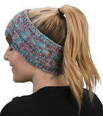 C.C. Cable Knit Lined Winter Headband - 4 Tone
