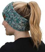 C.C. Cable Knit Lined Winter Headband - 4 Tone