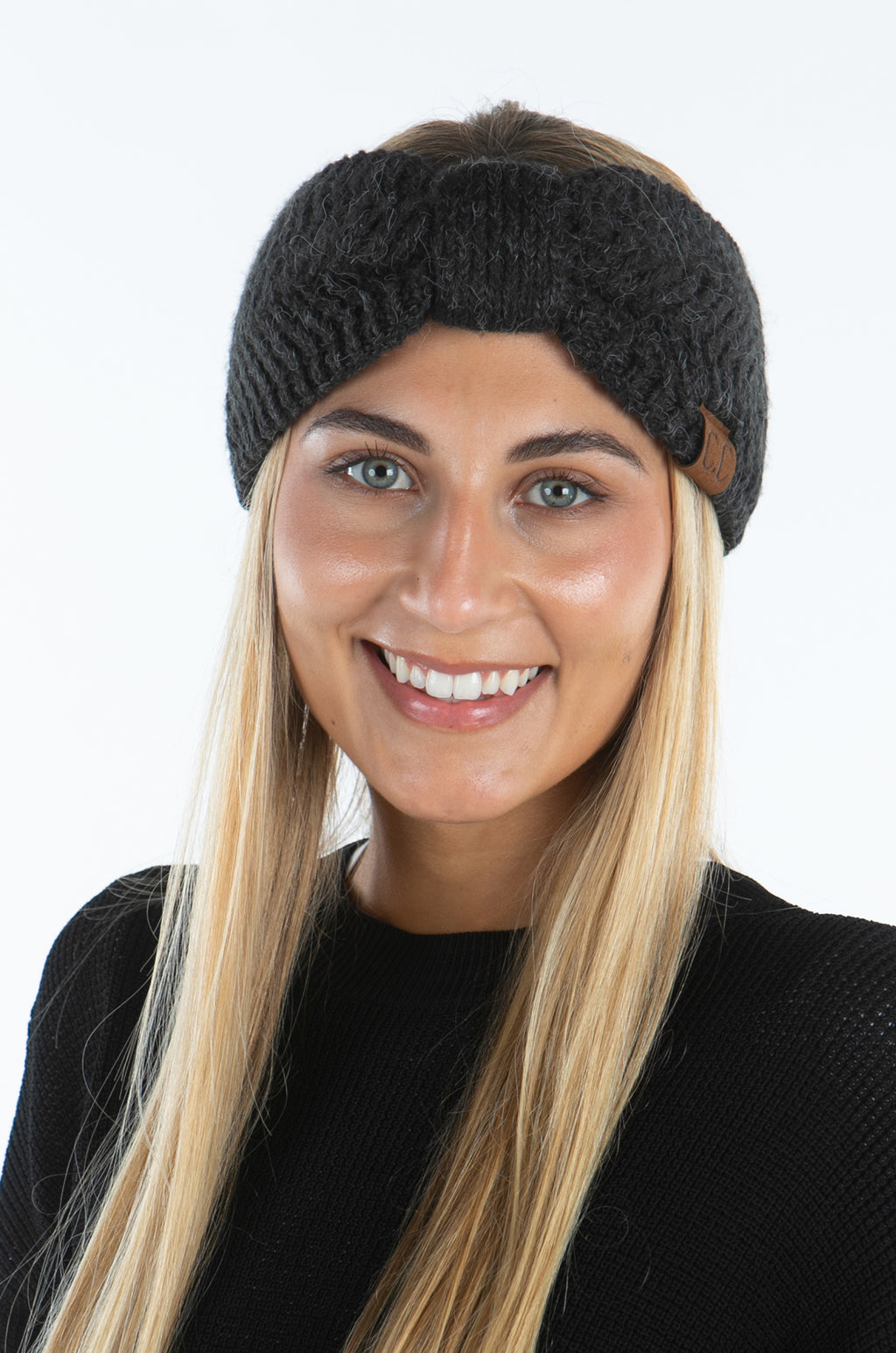 Womens Headwrap Soft Knit Warm Ear Warmer Bow Turban Style Headband