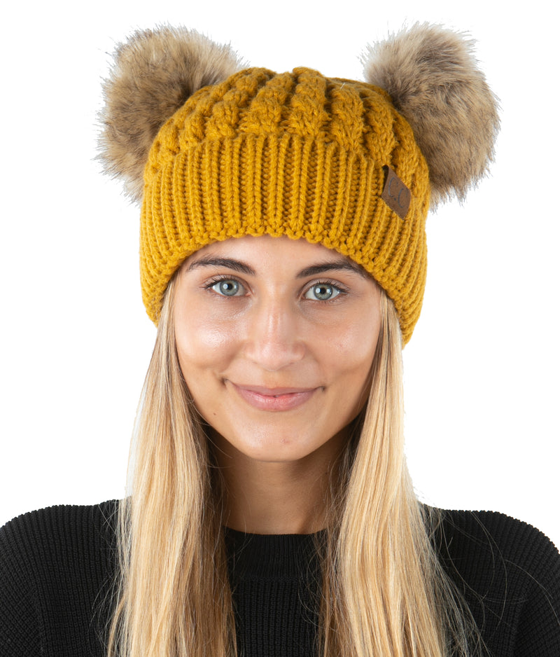 Adult Double Pom Beanie