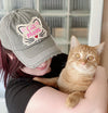 Distressed Patch Hat - Cat Mom