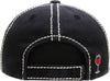 Distressed Patch Baseball Cap - Sometimes Wine is Necessary (Black)