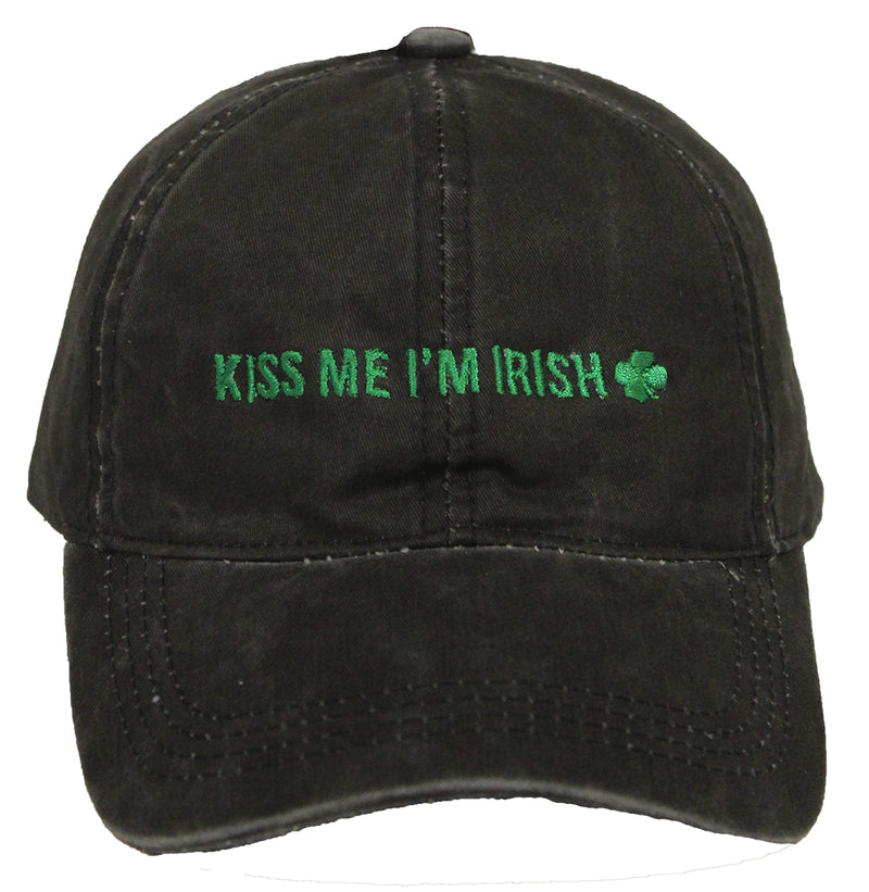 St. Patrick's Day Party Cap - Kiss Me I'm Irish (Black)