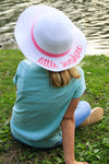 C.C Girls Embroidered Sun Hat - Little Sunshine (White)