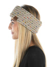 Cable Knit Fuzzy Lined Head Wrap Headband Ear Warmer