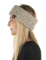Cable Knit Fuzzy Lined Head Wrap Headband Ear Warmer