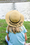 C.C Girls Embroidered Sun Hat - Mommy's Girl (Natural)