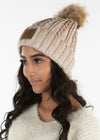 C.C. Faux Fur Pom Hat: Ombre