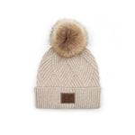 C.C. Faux Fur Pom Hat: Diagonal
