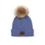 C.C. Faux Fur Pom Hat: Diagonal