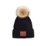 C.C. Faux Fur Pom Hat: Double Braided