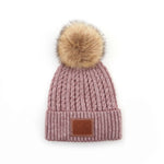 C.C. Faux Fur Pom Hat: Double Braided