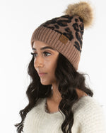C.C. Faux Fur Pom Hat: Animal Print