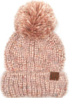 C.C. Chunky Knit Pom Hat: Feather