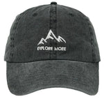 Unconstructed Dad Hat - Explore More (Charcoal)