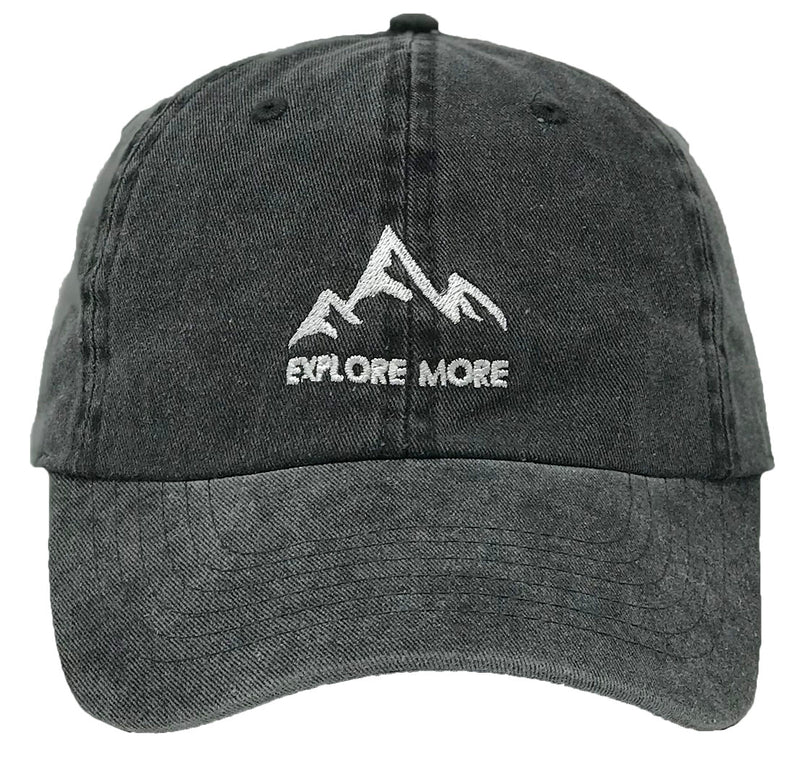 Unconstructed Dad Hat - Explore More (Charcoal)