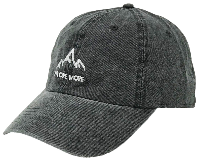 Unconstructed Dad Hat - Explore More (Charcoal)