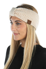 Womens Headwrap Soft Knit Warm Ear Warmer Bow Turban Style Headband