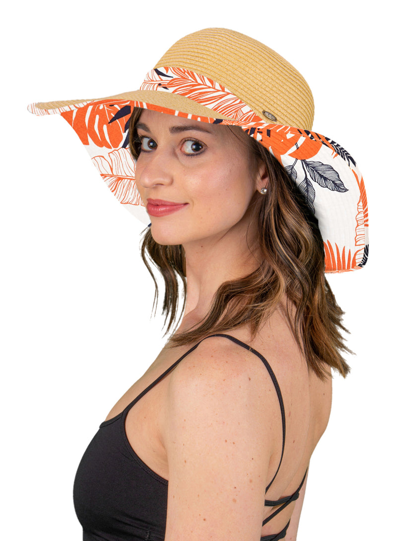 Fabric Brim Sun Hat