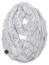 C.C. Cable Knit Infinity Scarf - Confetti