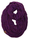 C.C. Cable Knit Infinity Scarf - Confetti